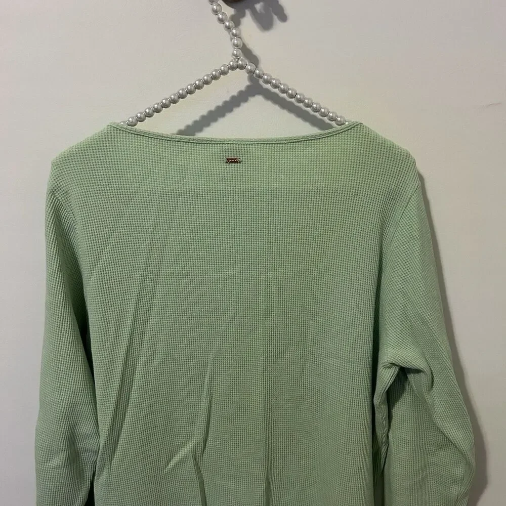 Victoria's Secret lounge top, sleep top, Green size XXL Waffle Thermal Knit